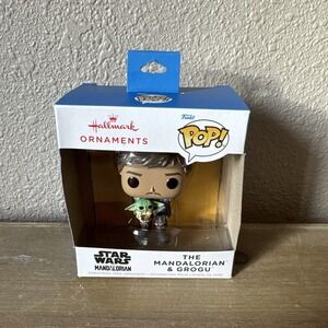 2025 Hallmark Ornament Funko Pop Star Wars The Mandalorian & Child Grogu NIB